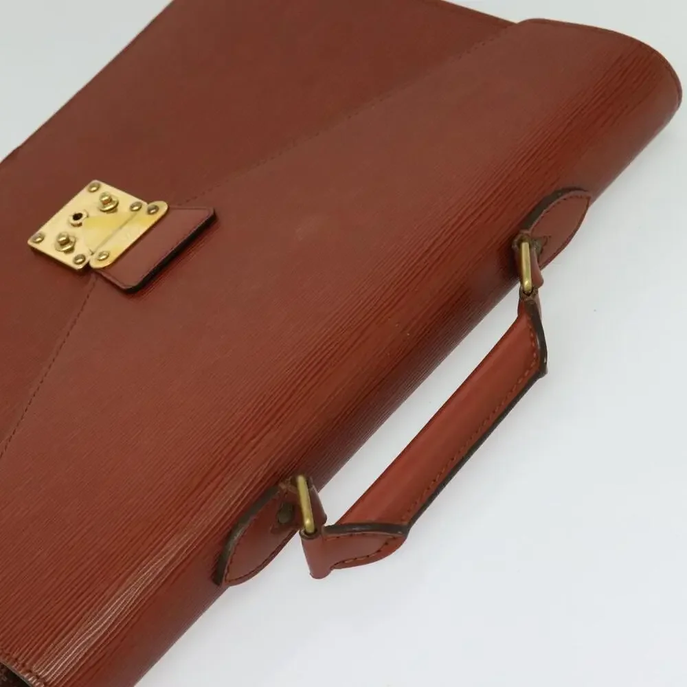 LOUIS VUITTON Epi Serviette Conseiller Briefcase Brown M54423